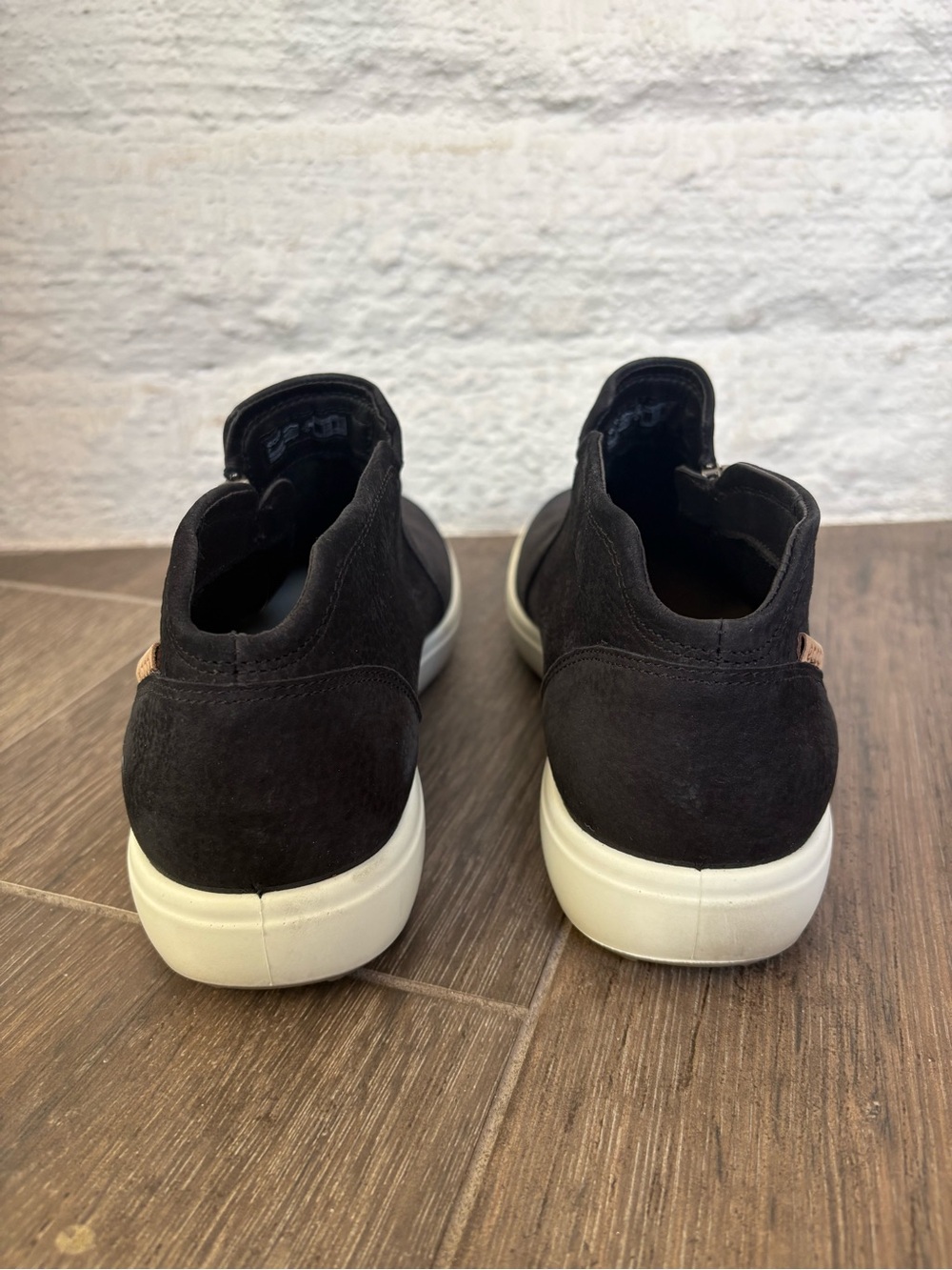 Ecco Black Suede Slip-On Sneakers - Picture 3 of 7